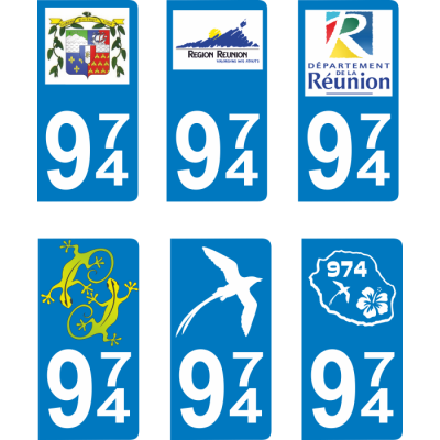 Stickers plaque d'immatriculation