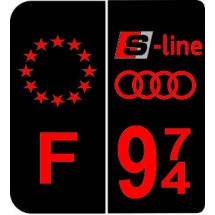Stickers plaque audi s line
