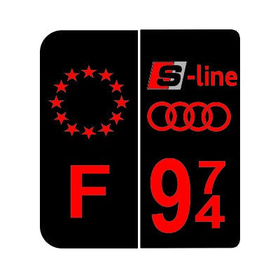 Stickers plaque audi s line