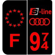 Stickers plaque audi s line
