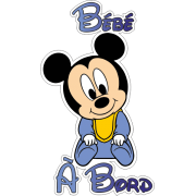Bébé à Bord mickey 