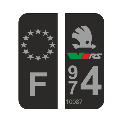 Stickers plaque skoda VRS