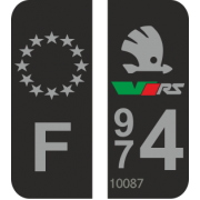 Stickers plaque skoda VRS