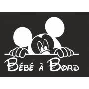 bébé à bord mickey