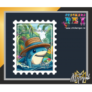 Stickers timbre shark 