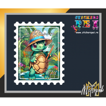 Stickers timbre tortue