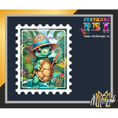 Stickers timbre tortue