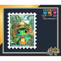 Stickers timbre l&eacute;zard