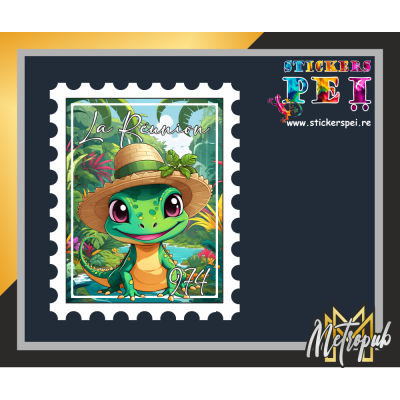Stickers timbre l&eacute;zard