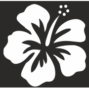 Stickers Réunion Hibiscus sur transfert