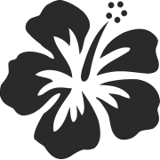 Stickers R&eacute;union Hibiscus sur transfert