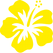 Stickers Réunion Hibiscus sur transfert