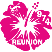 Stickers Réunion Hibiscus 974