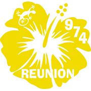 Stickers Réunion Hibiscus 974