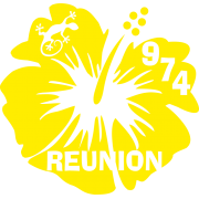 Stickers Réunion Hibiscus 974